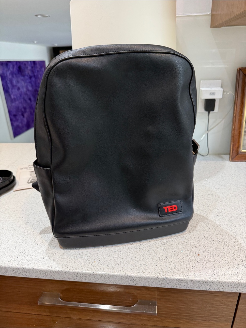 MOleskine Black Men's Leatherette Backpack